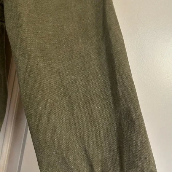 BP Army Utility Jacket Full Zip Long Sleeve Pockets  Cotton Olive Green Size M - Picture 4 of 10